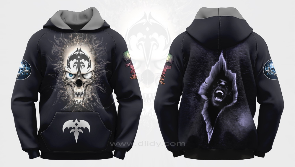 Queensryche Hoodie, Skull Hoodie, never repent never surrender Hoodie, Black Print Hoodie, Dark Grey Hoodie